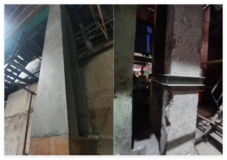 石橫特鋼型材加熱爐西跨廠房隱患治理項目混凝土柱 加固項目